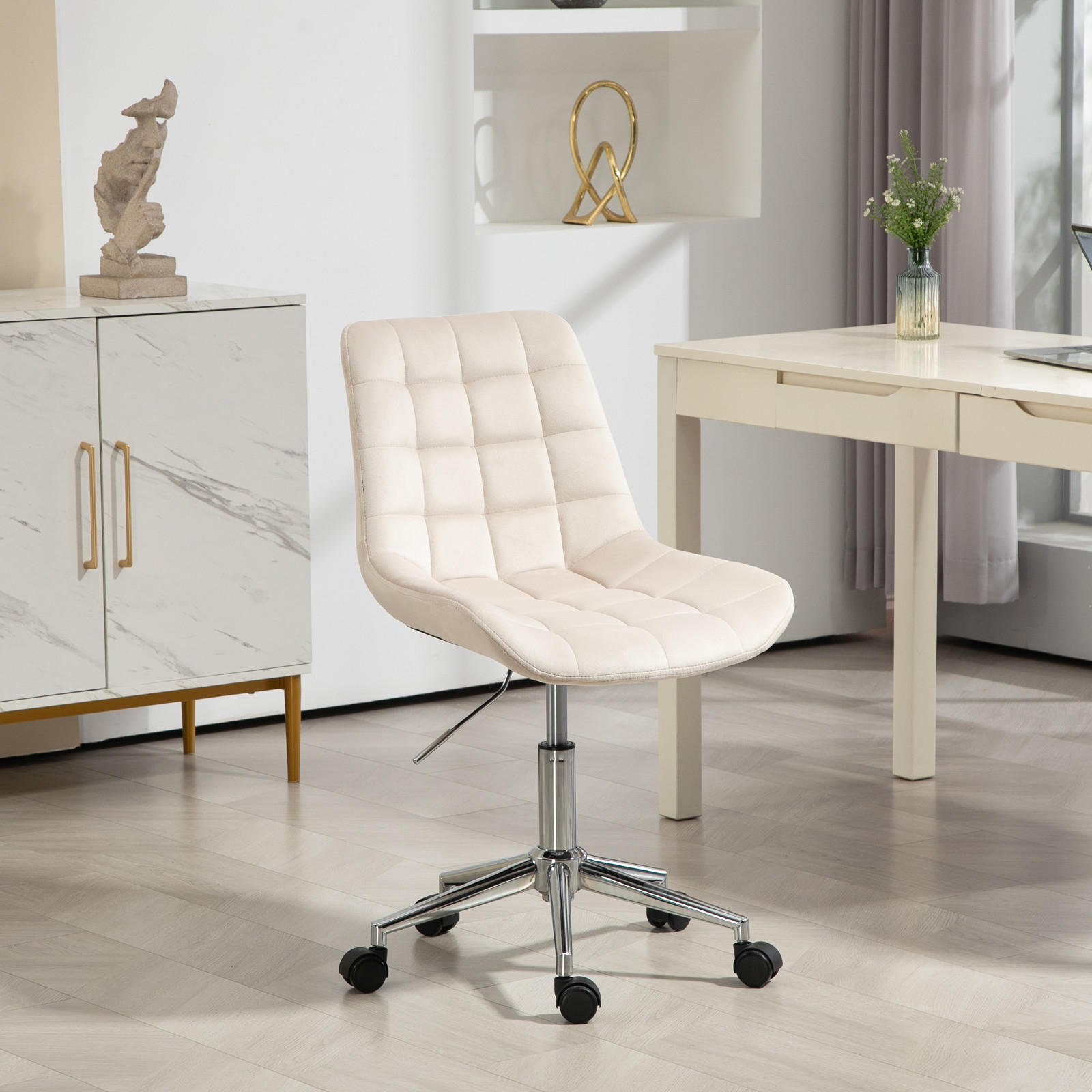 SCHREIBTISCHSTUHL MICKY Creme - Creme, Textil (50/92/54cm) - SVITA
