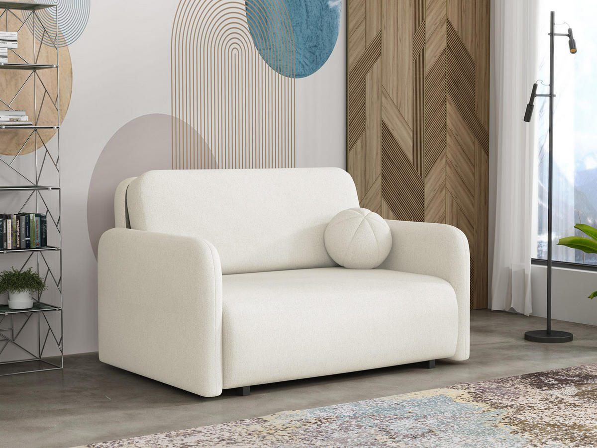 SCHLAFSOFA Viva Sun II - Creme/Schwarz, Holz/Textil (130/85/103cm) - MIRJAN24