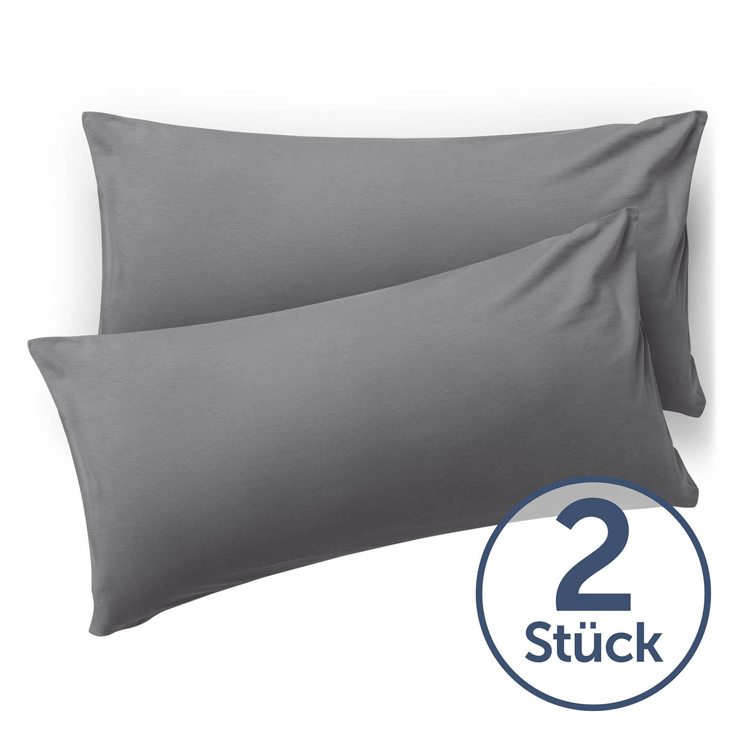 KISSENBEZUG Ellen 40/60 cm, 2er-Set, Grau - Grau, Textil (60/40cm) - Blumtal