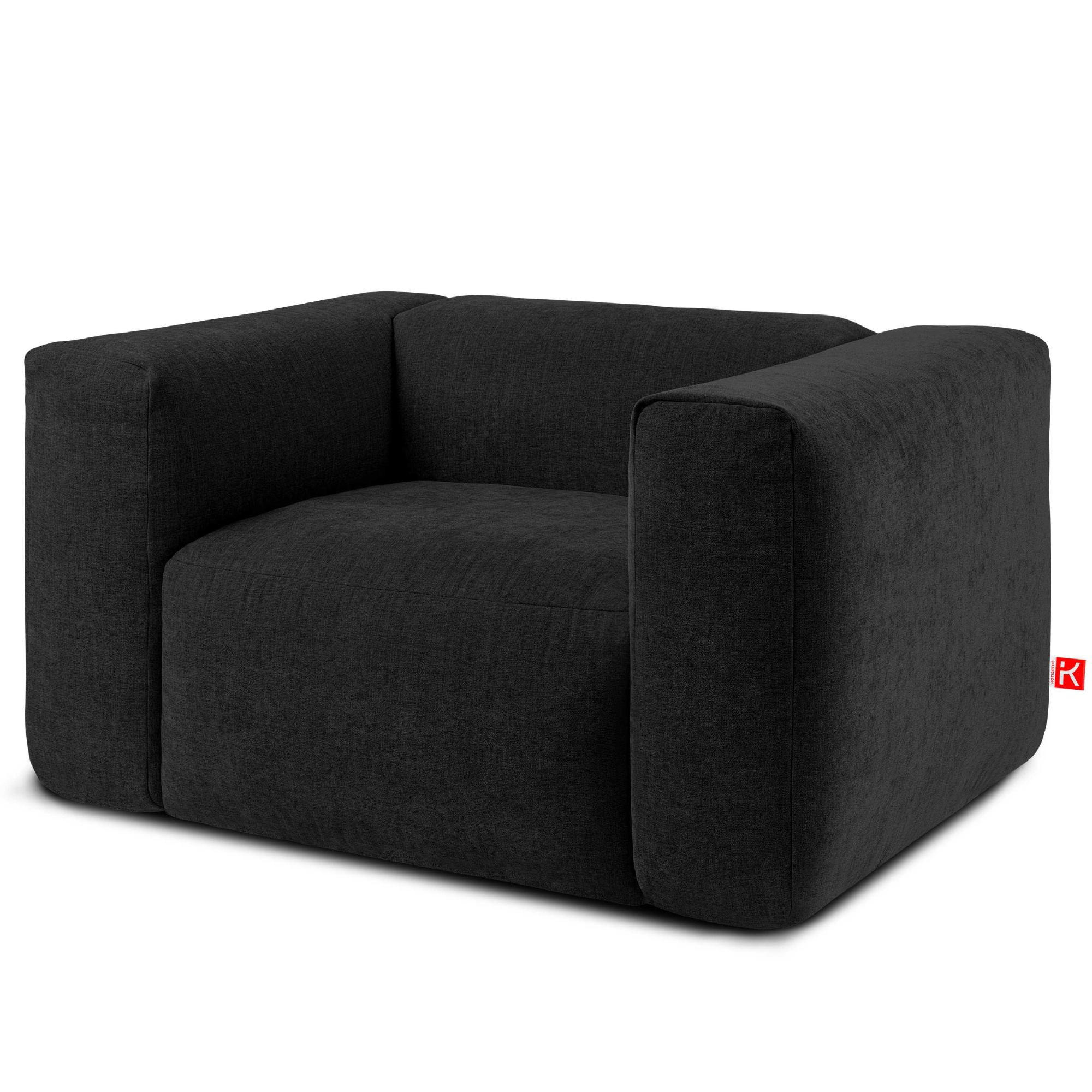 SESSEL BUFFO , Graphit - Graphitfarben, Textil (130/73/96cm) - KONSIMO®