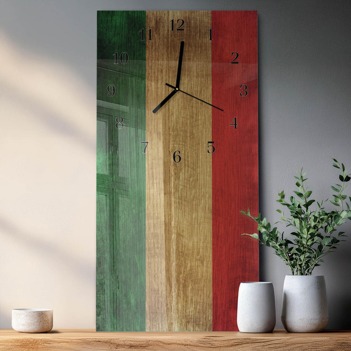 WANDUHR 60x30 cm - Brombeeren - Multicolor, Glas (30/60/0.4cm) - TULUP