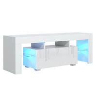 LOWBOARD CRISTALLO 130,2/48,5/35 cm, Weiß - Weiß, Holzwerkstoff (130.2/48.5/35cm) - MASSENO