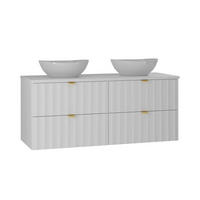 DVOJNI UMIVALNIK 120.6cm Lexa Bela - bela, leseni material (120.6/52.2/46.5cm) - Petits-meubles