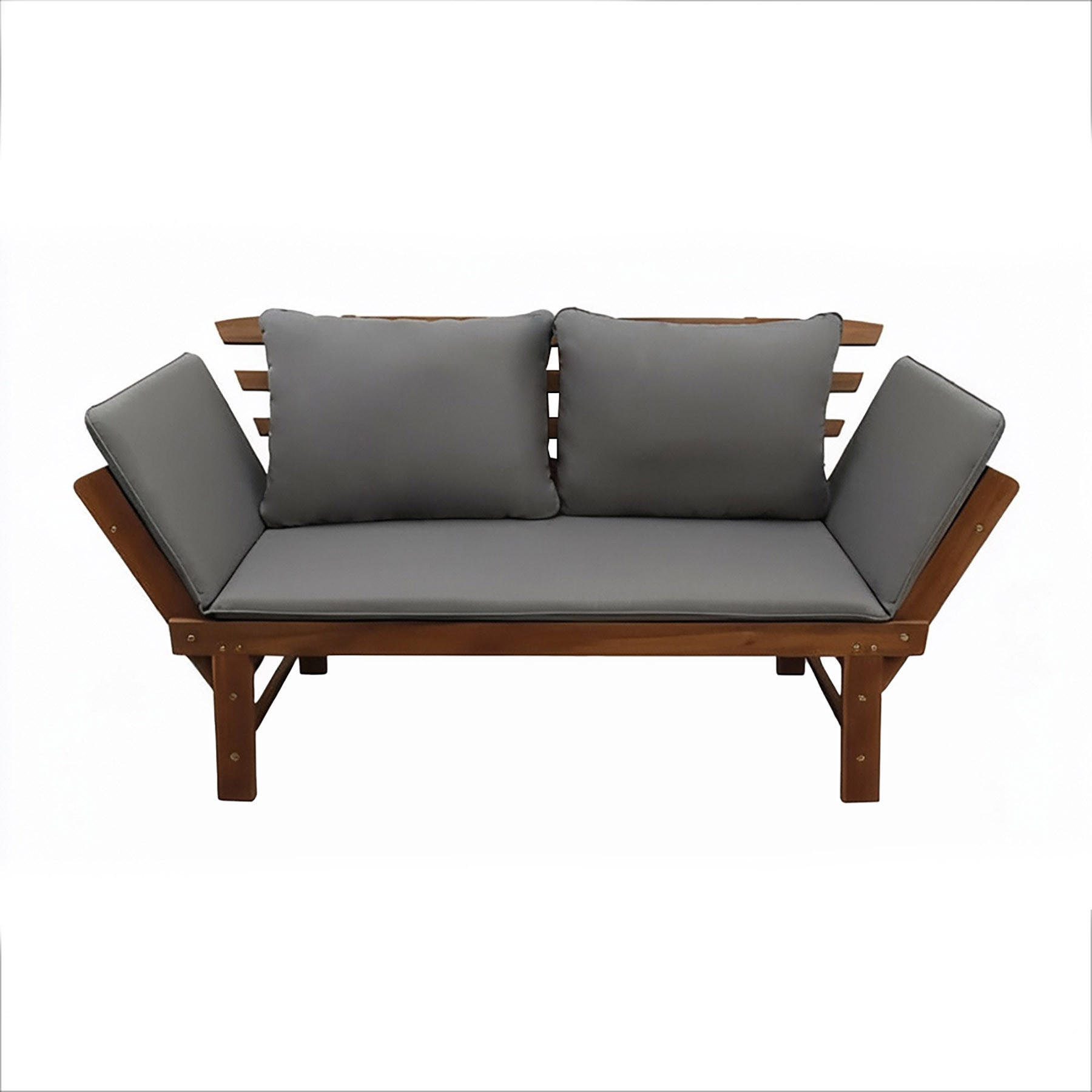 SITZBANK MODULAR Akazie Natur 210 cm - Braun/Grau, Holz (165/85/70cm) - riess-ambiente