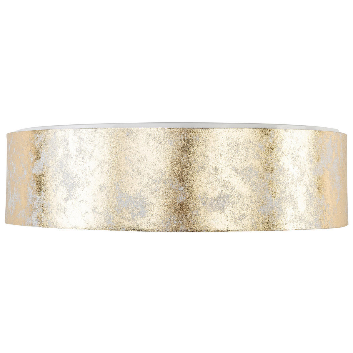 DECKENLEUCHTE Rena 45/45/12 cm - Goldfarben, Textil (45/45/12cm) - Beliani