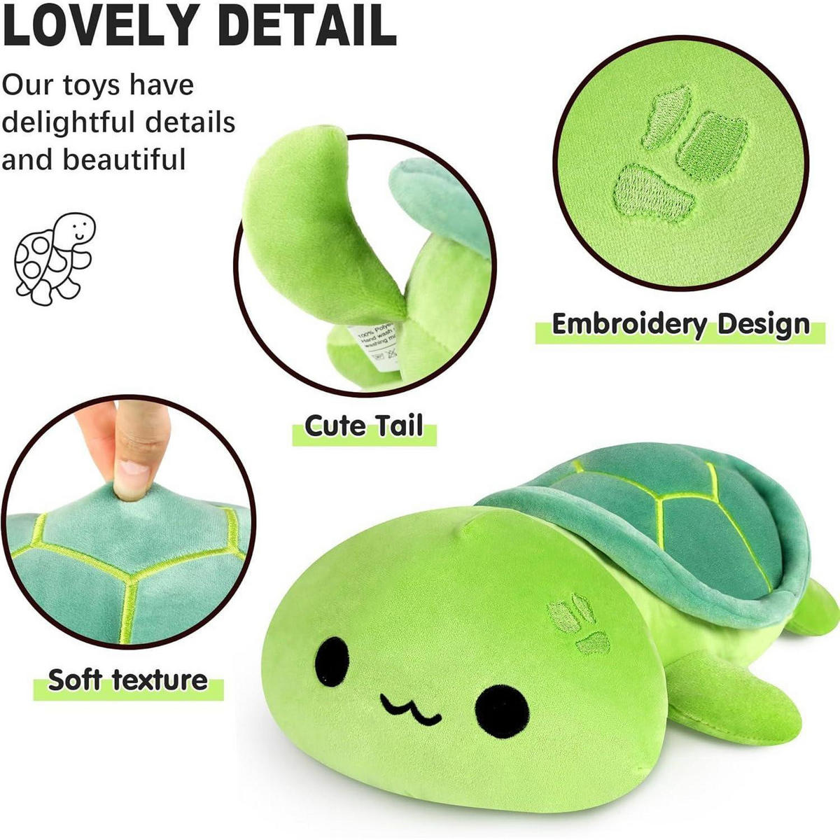 PLÜSCHTIER Schildkröte 30 cm - Grün, Textil (20/30cm)