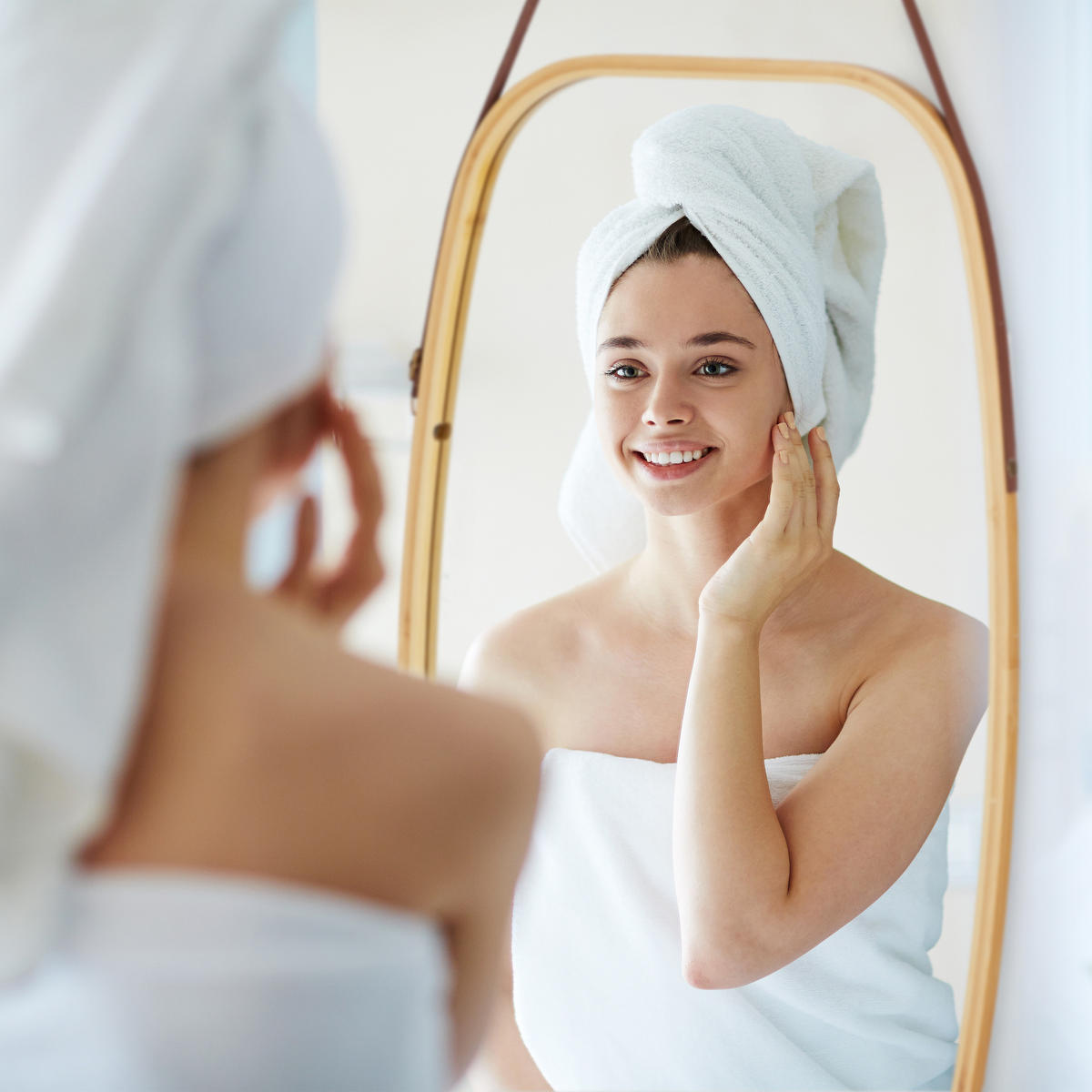 HÄNGESPIEGEL - Multicolor, Glas/Holz (43.5/76.5/1.5cm) - Relaxdays