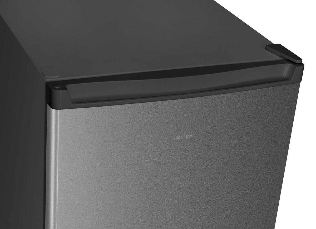 KÜHLSCHRANK ohne Gefrierfach groß - 242 Liter, freistehend, leise, silber - Silberfarben, Glas/Kunststoff (54.4/142.6/55.6cm) - homeX