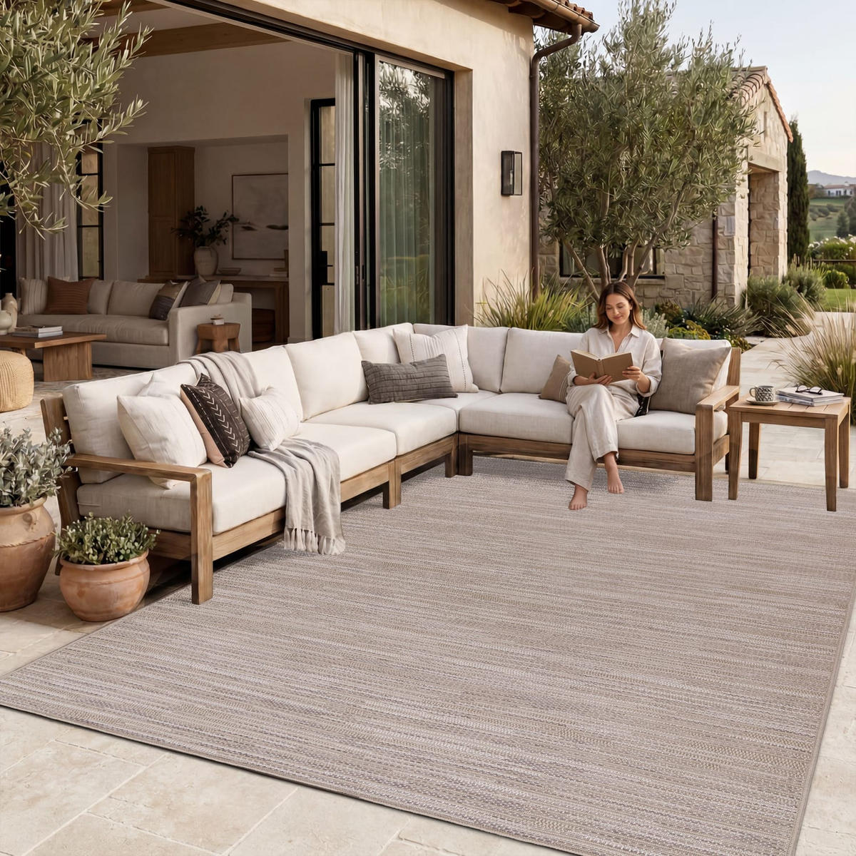 OUTDOORTEPPICH 240/340 cm Vermont 193 - Beige, Kunststoff (240/340cm) - Paco Home