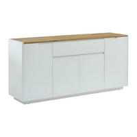SIDEBOARD - 160cm x 40cm - MDF - naturfarben hell, weiß - AMANI - Naturfarben, Holz (160/76/40cm) - Vente-Unique