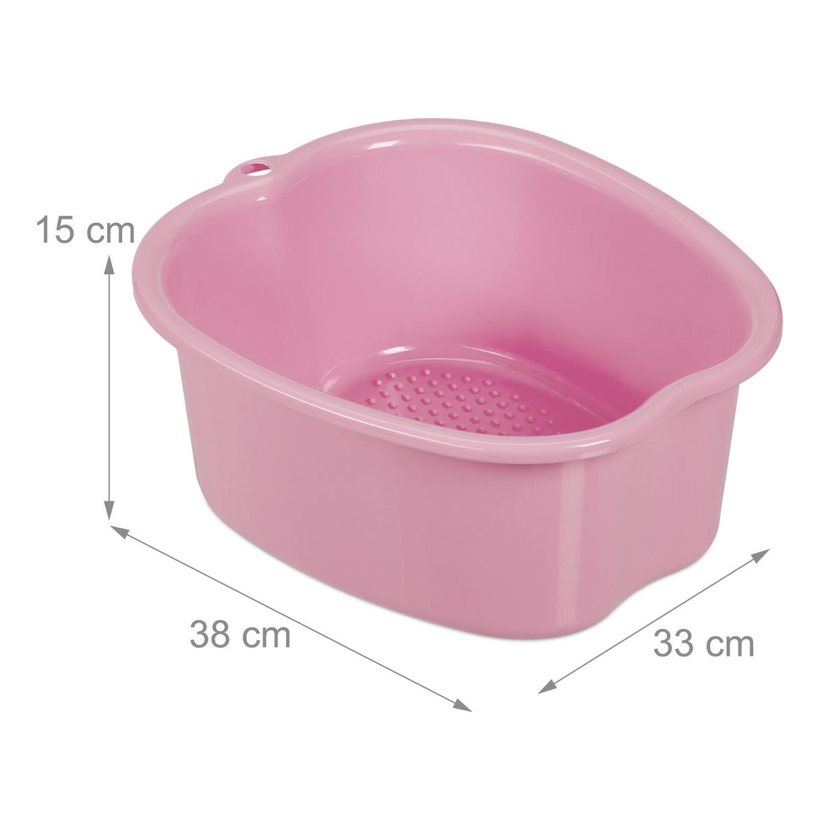 FUßBADEWANNE - Rosa, Kunststoff (33/15/38cm) - Relaxdays