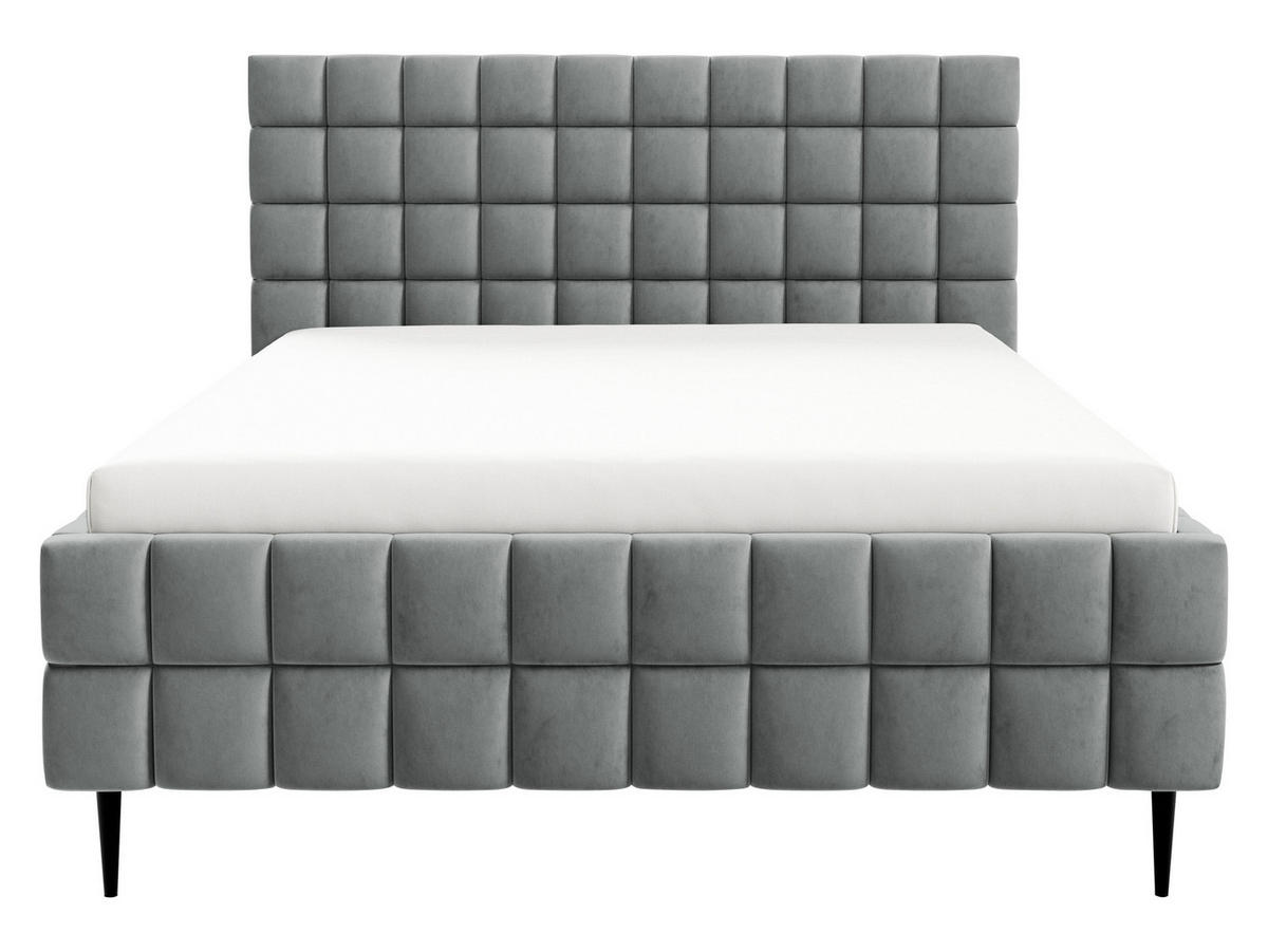 POLSTERBETT Ardea Leg - Schwarz/Grau, Holz/Textil (140/200cm) - MIRJAN24