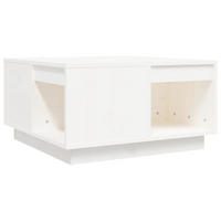 COUCHTISCH Weiß 60x61x32,5 cm Massivholz Kiefer - Weiß, Holz (60/61/32.5cm) - furnicato