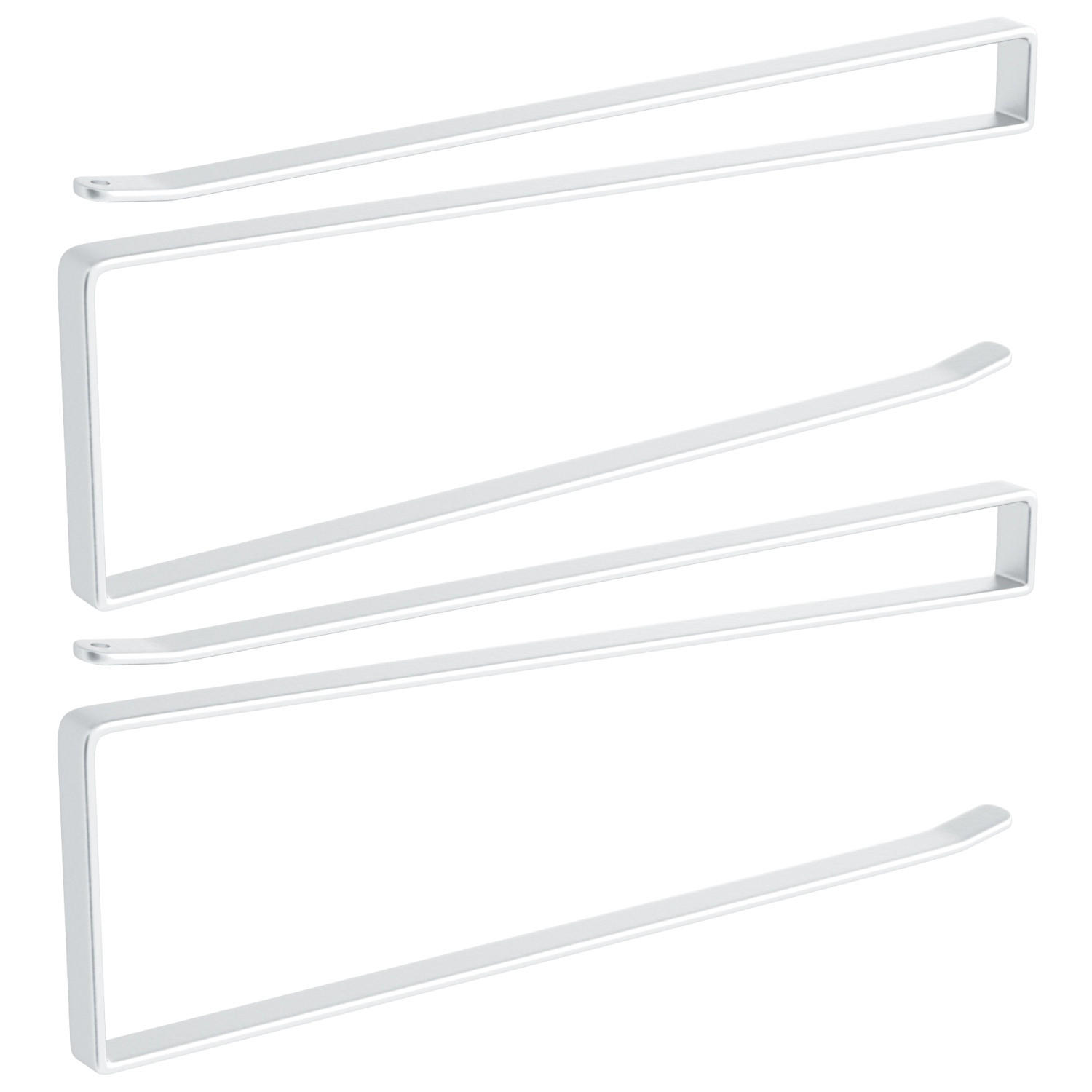 PAPIERROLLENHALTER (2-tlg. Set) - Weiß, Metall (1.1/10/26cm) - Intirilife