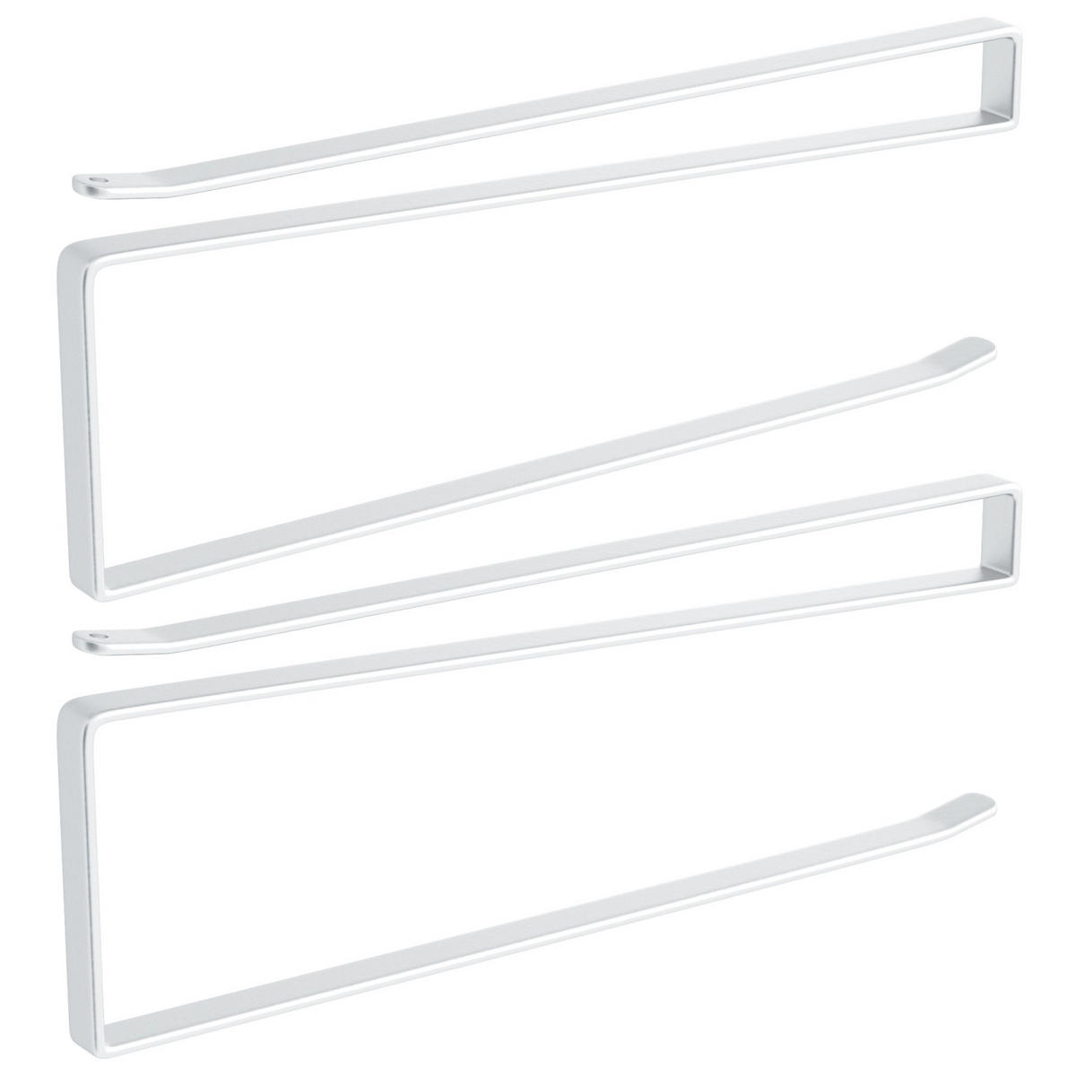 PAPIERROLLENHALTER (2-tlg. Set) - Weiß, Metall (1.1/10/26cm) - Intirilife