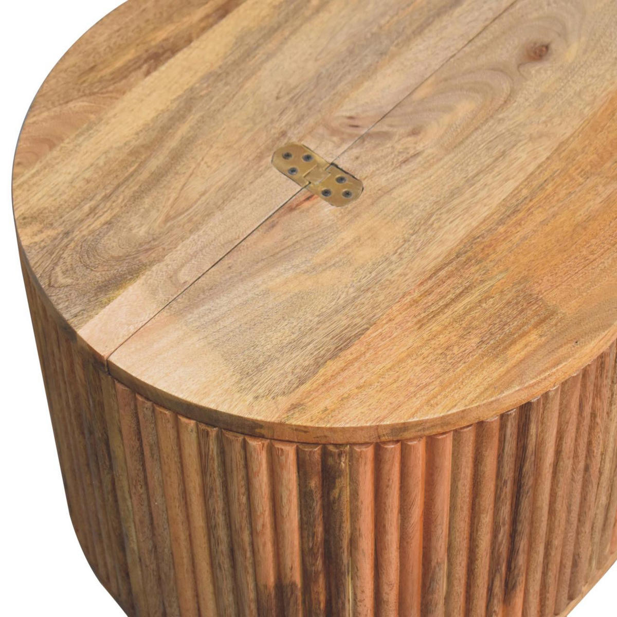 COUCHTISCH Massivholz Soba Kugel, Aufklappbarer Stauraum, Hellbraun - Hellbraun, Mangoholz/Holz (50/82/39cm) - Artisan Furniture