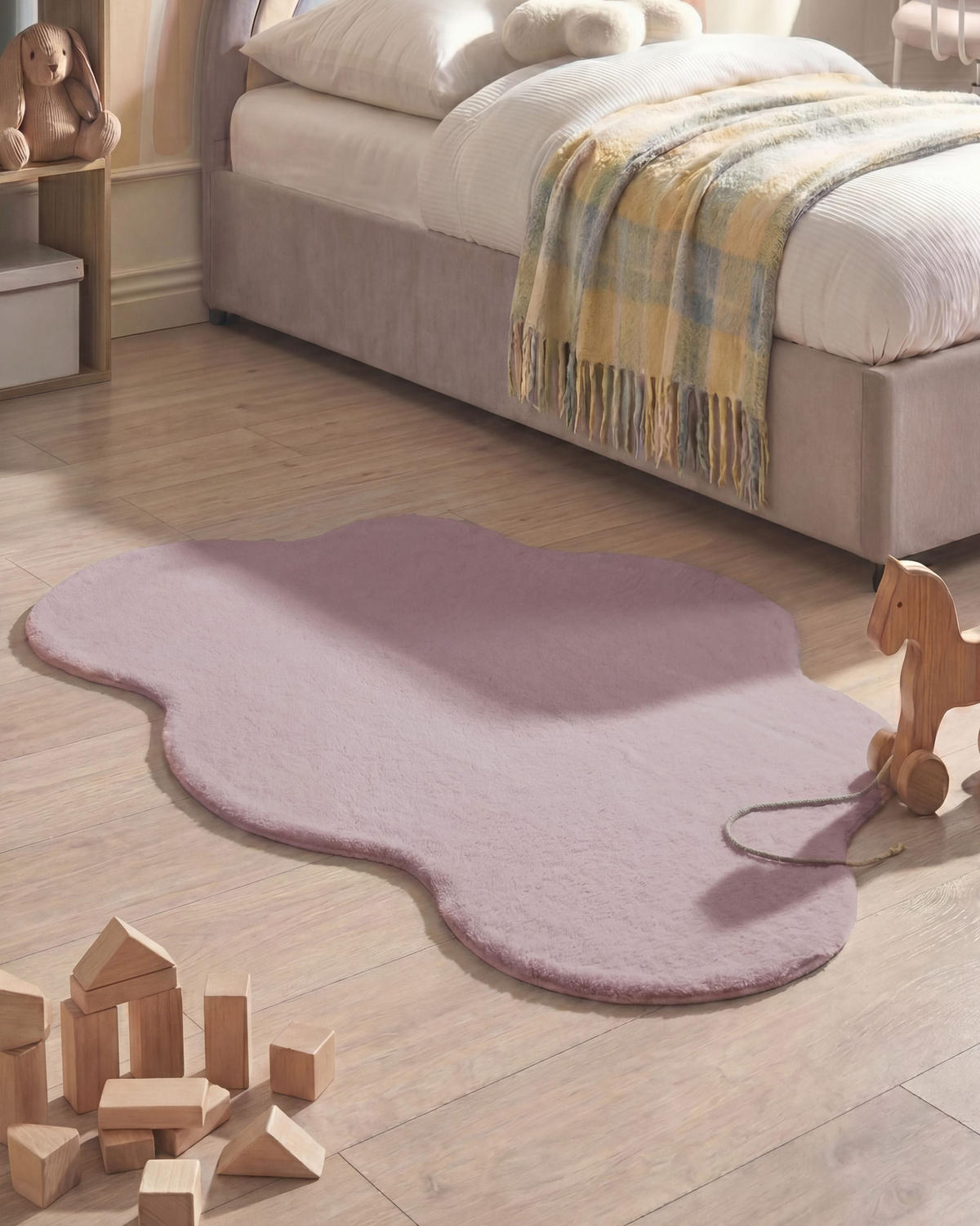 TEPPICH Hellviolett 80/120 cm Parson - Violett, Kunststoff (120/80cm) - Beliani