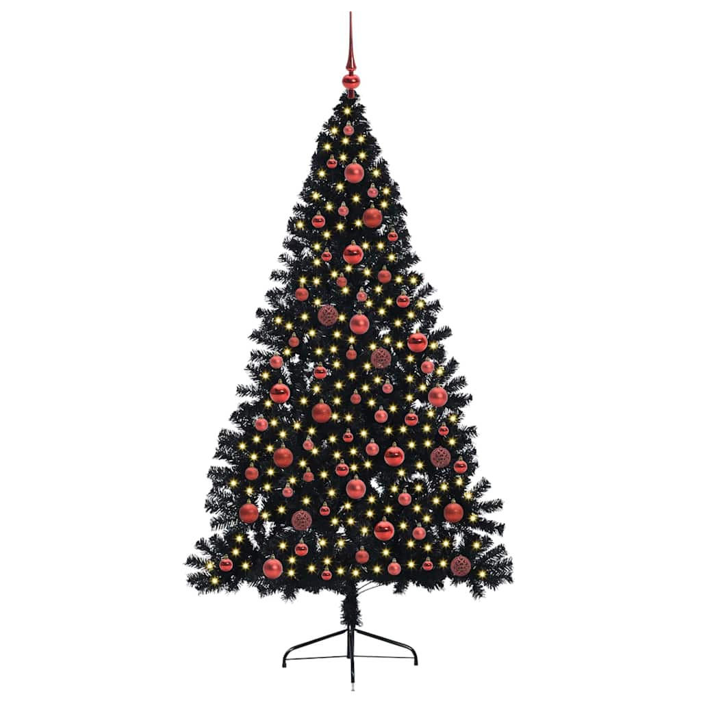 vidaXL Weihnachtsbaum Schwarz 180 cm