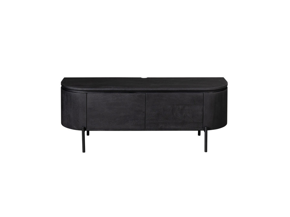 LOWBOARD Magnificent Mangoholz 120 cm / 35 cm Schwarz - Schwarz, Holz (120/30/35cm) - Villa Möbel