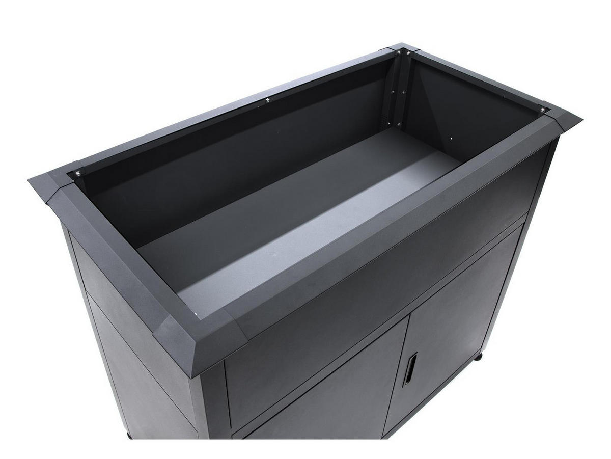 HOCHBEET mit Unterschrank und Drainagesystem, 107x57x85cm - Grau, Kunststoff (80/175/120cm)