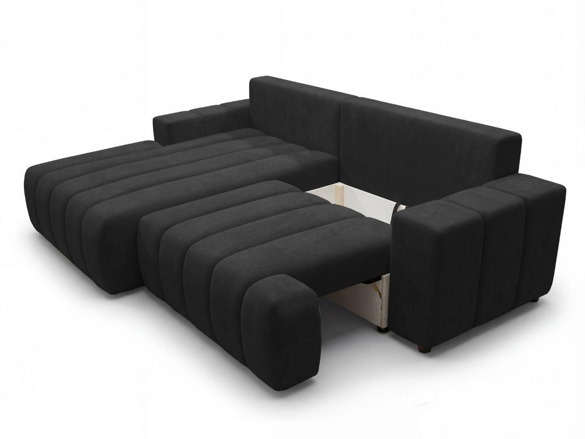 ECKSOFA Caleo Schwarz Links - Schwarz, Holz/Textil (270/170cm) - Graingold
