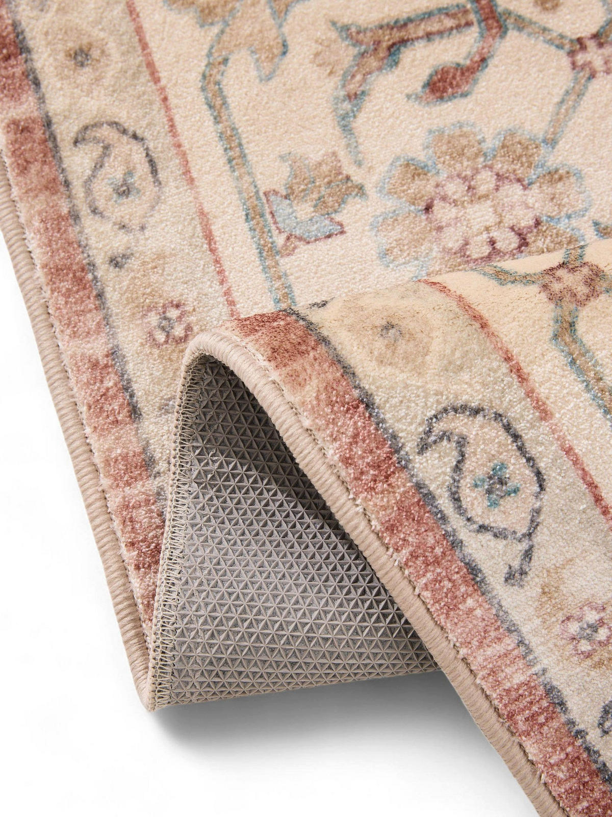 VINTAGE-TEPPICH Miray waschbar 80/150 cm - Rot/Multicolor, Kunststoff (80/150cm) - benuta Nest