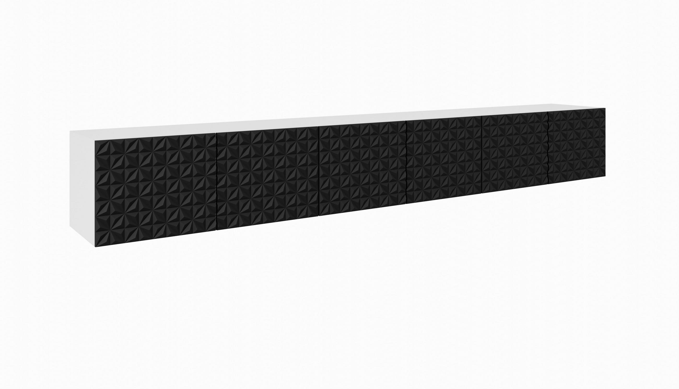 TV-SCHRANK CALI - Schwarz/Weiß, Holzwerkstoff (300/41/40cm) - Meblini