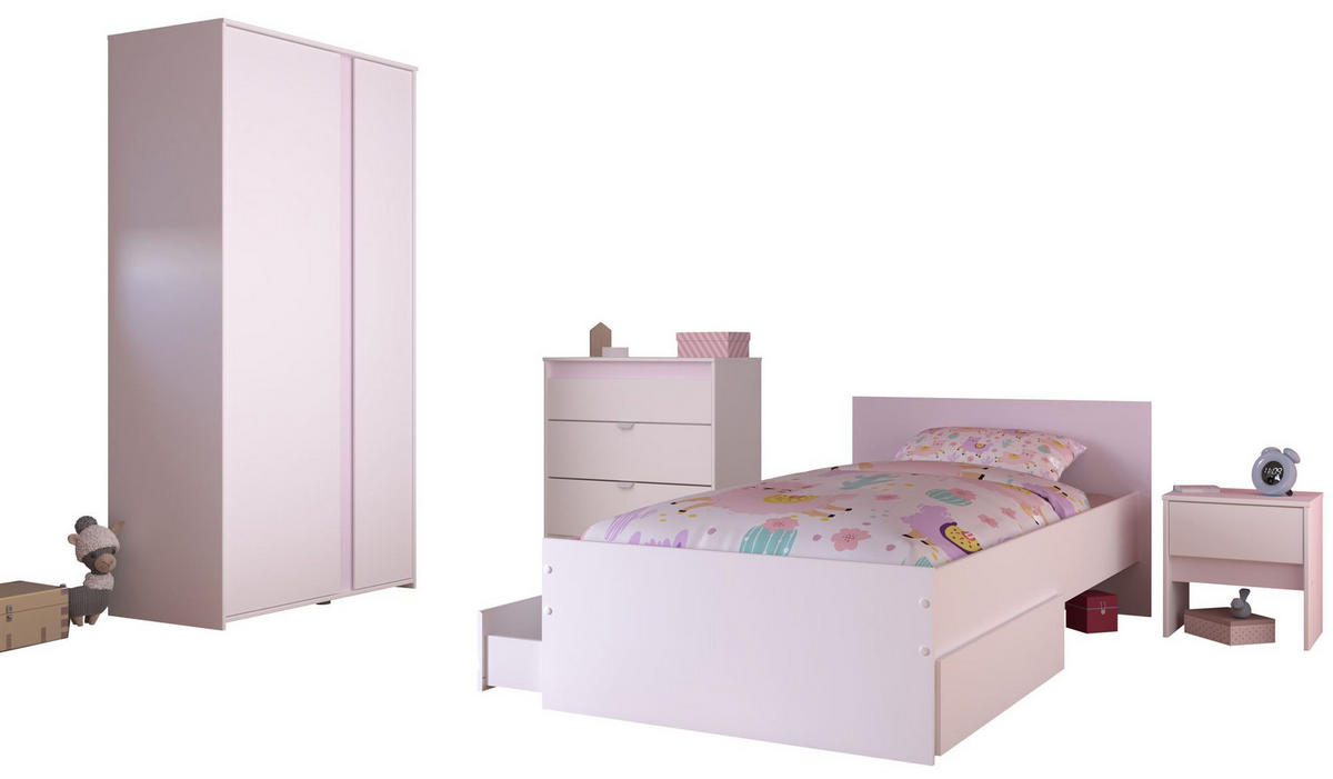 KINDERZIMMER-SET 5-tlg. Parisot Pirouette 22 Holzdekor Weiß - Weiß, Kunststoff (100/1/200cm) - 58aufmkessel