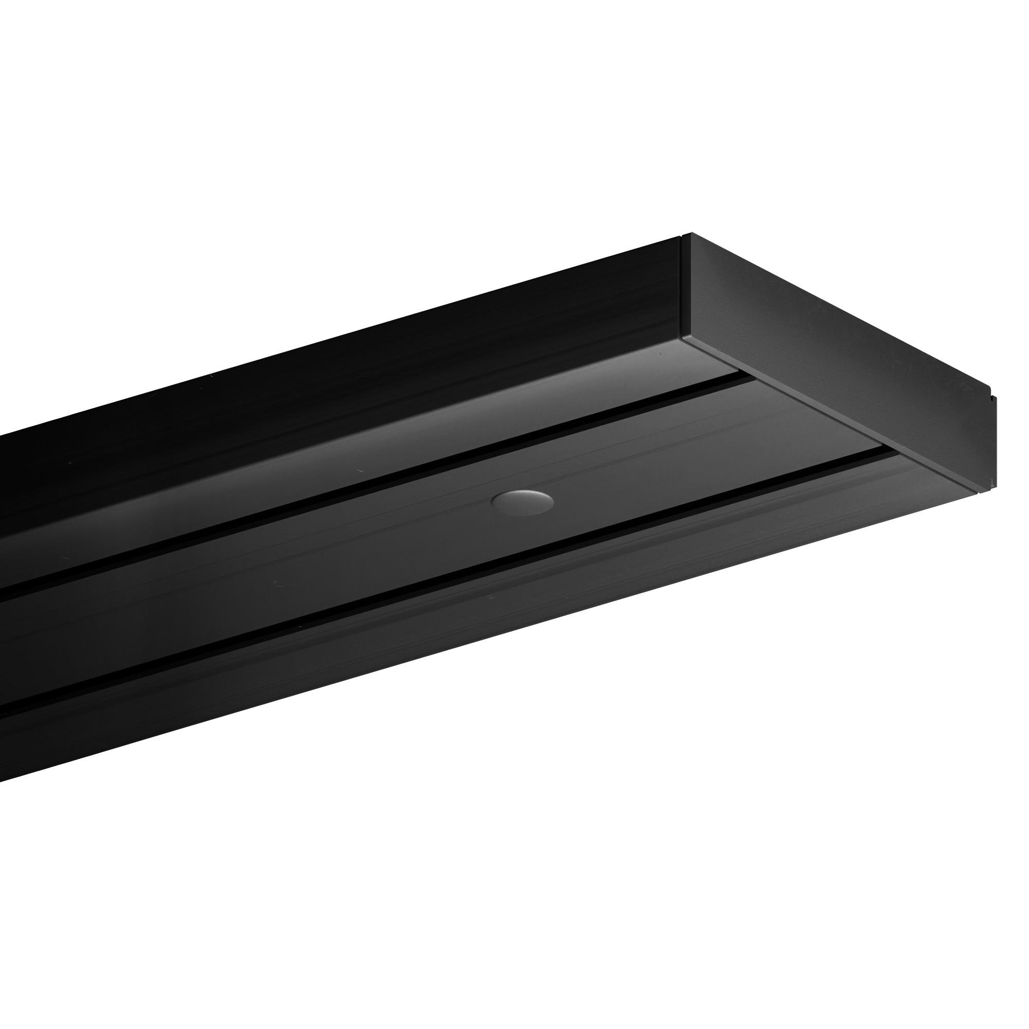 GARDINENSCHIENE 120cm 2-läufig - Schwarz, Kunststoff (10/1.8/120cm)