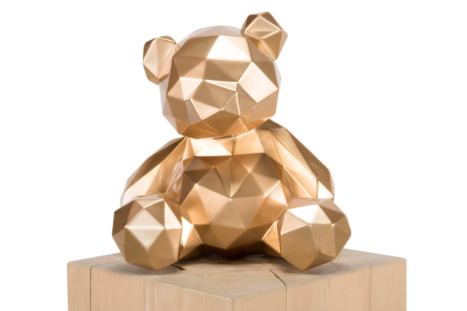SKULPTUR Gold 30/28 cm - Goldfarben, Stein (2.5/28/23cm) - KUNSTLOFT