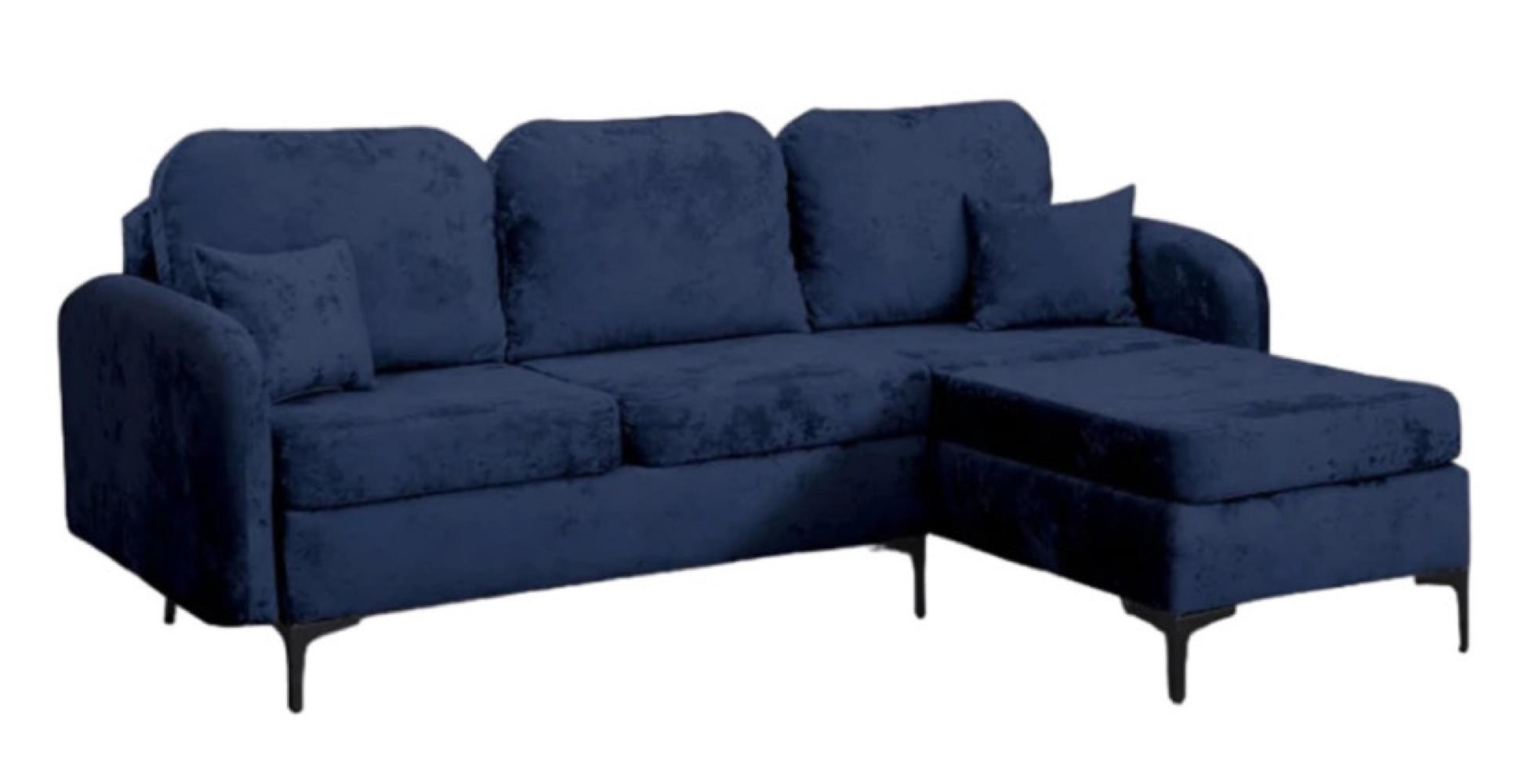 ECKSOFA Granat VENI L Mit Schlaffunktion Rechts - Blau, Textil (172/228cm) - Sepro Meble