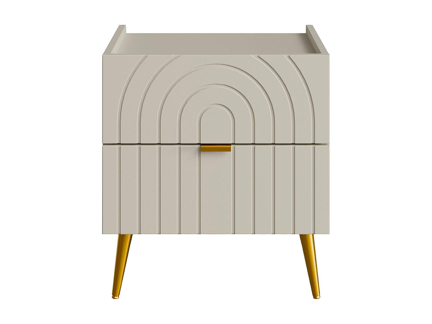 NACHTTISCH - 45 cm x 49.5 cm - Holz, Platte - Beige - NORSIM - Beige, Holz (45/40/49.5cm) - Vente-Unique