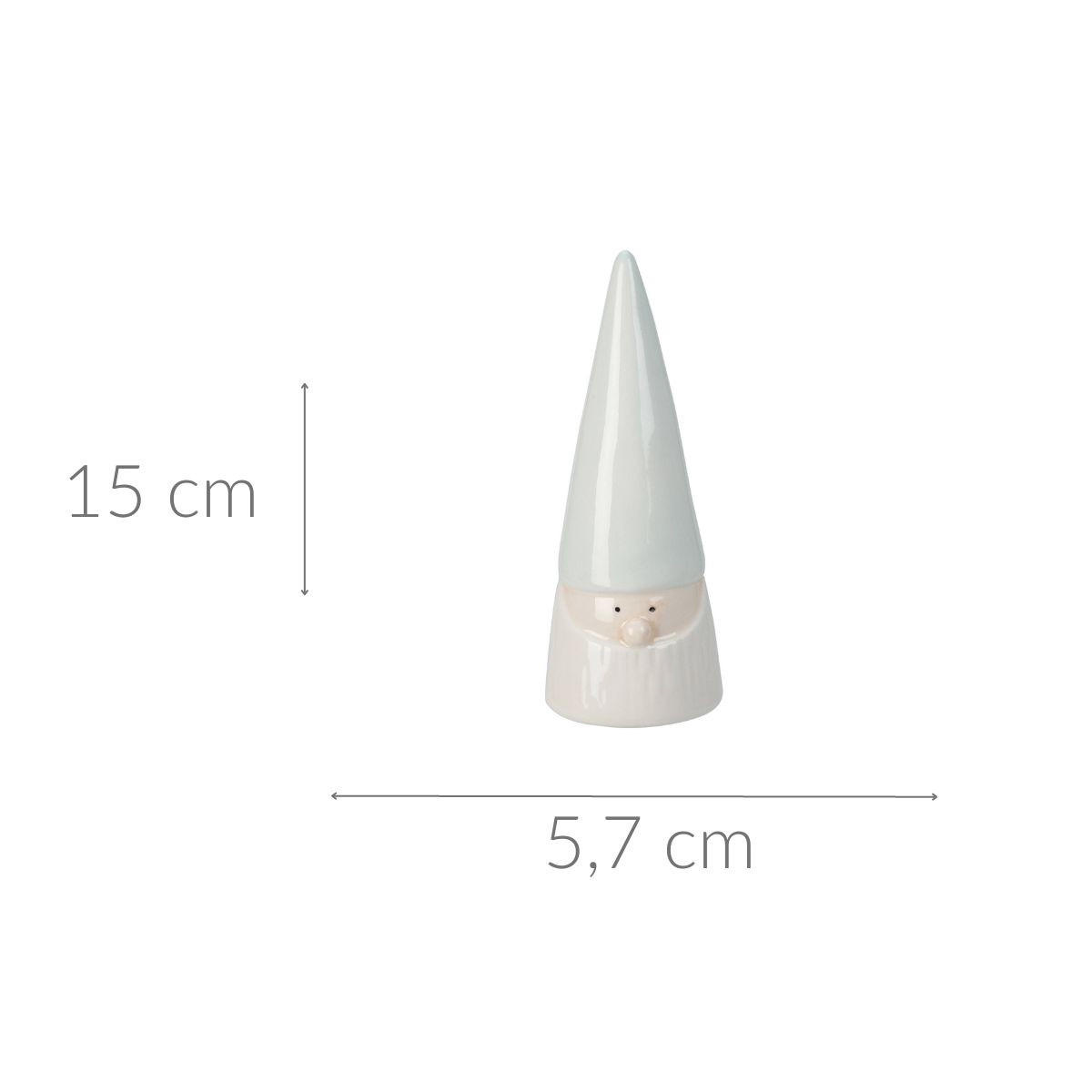 WEIHNACHTSDEKO Wichtelmännchen 5,7/5,7/15 cm - Weiß, Keramik (5.7/15/5.7cm) - Home Styling Collection