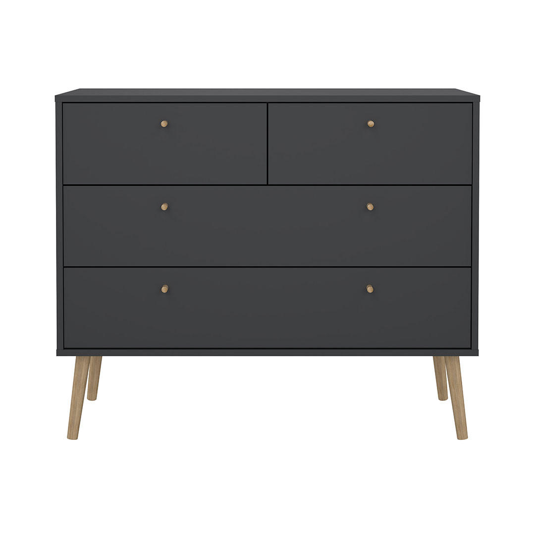 KOMMODE, Bodo, Grau, Holzwerkstoff, 99 x 40 x 82 cm - Grau, Holzwerkstoff (99/82/40cm) - ebuy24