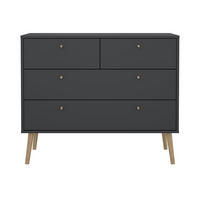 KOMMODE, Bodo, Grau, Holzwerkstoff, 99 x 40 x 82 cm - Grau, Holzwerkstoff (99/82/40cm) - ebuy24
