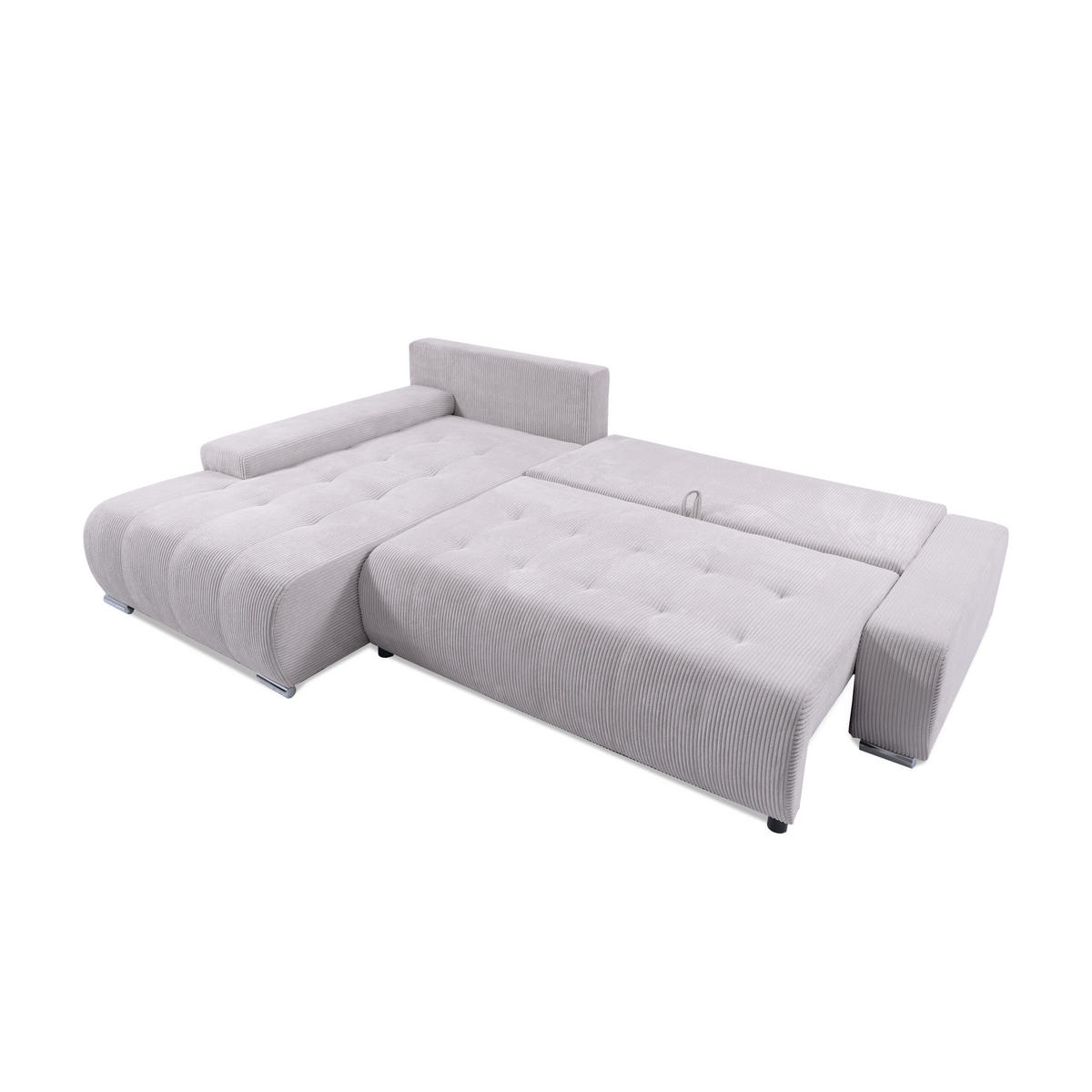 ECKSOFA mit Bettkasten Tragel L, Ecru - Ecru, Textil (185/265cm) - Meblito