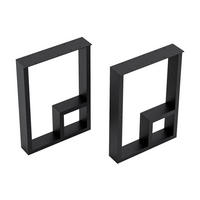 TISCHGESTELL-SET 2 TLG. Kauhava - Schwarz, Metall (30/42/7cm) - [en.casa]