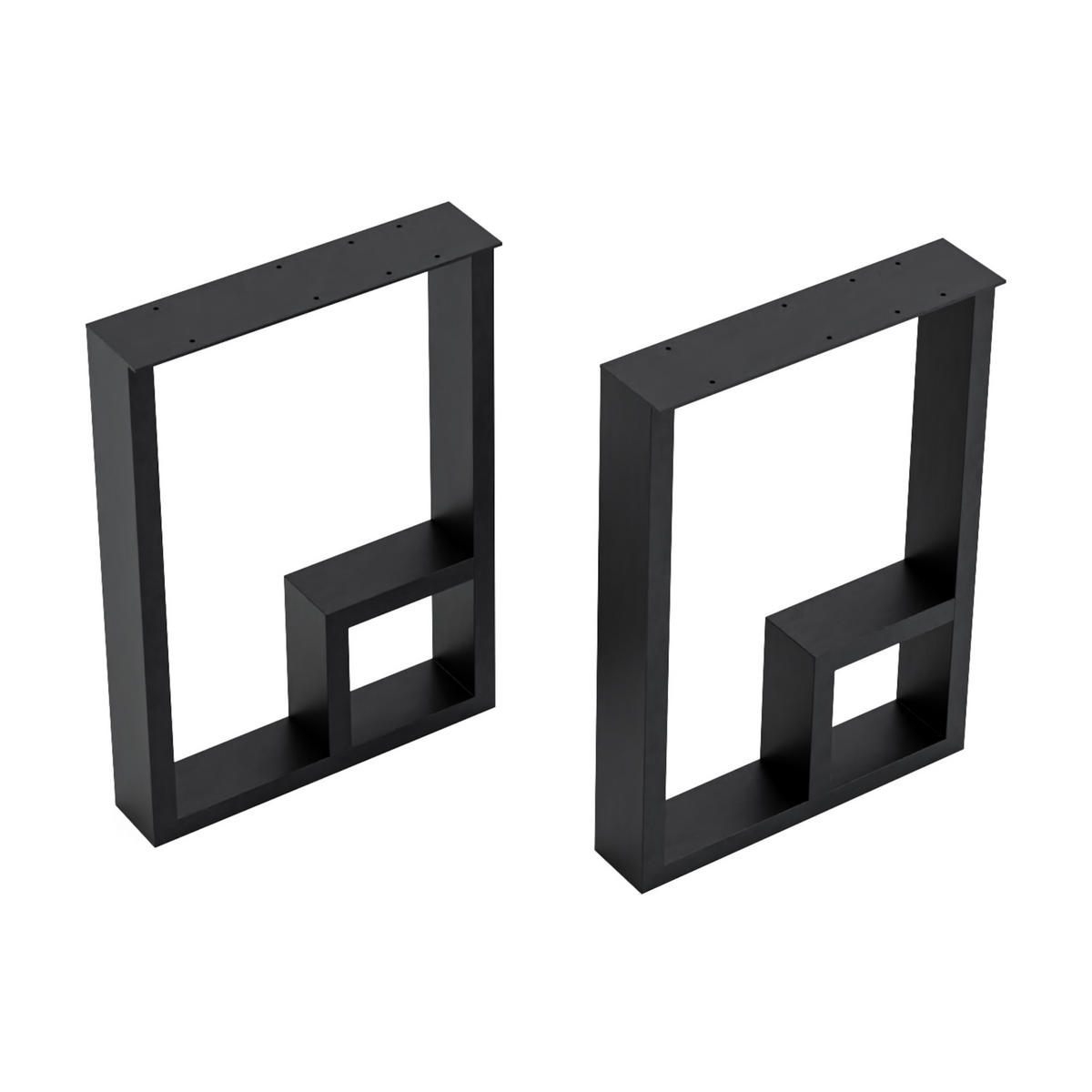 TISCHGESTELL-SET 2 TLG. Kauhava - Schwarz, Metall (30/42/7cm) - [en.casa]