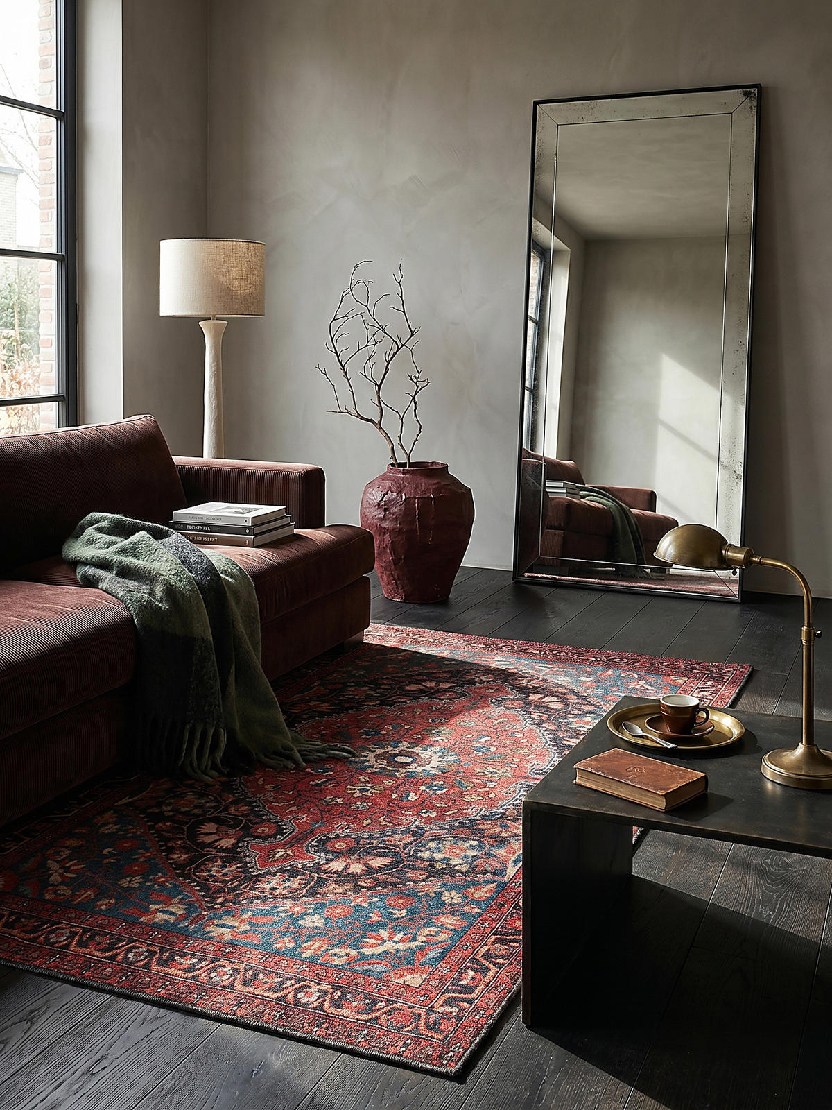 TEPPICH waschbar Medallion Muster, Orientalisch, Wohnzimmer schmutzabweisend Rot Rechteckig 152x230 - Rot, Textil (152/230cm) - KADIMA DESIGN