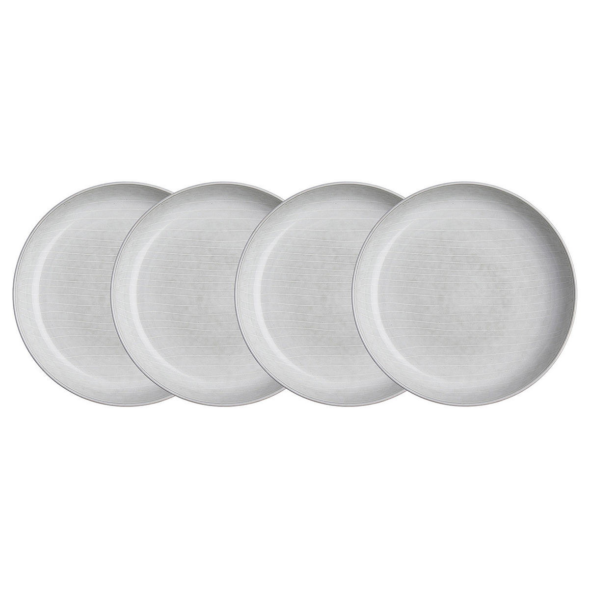 PASTATELLER (4er Set) Henley - Grau, Keramik (23/23/5cm) - BUTLERS