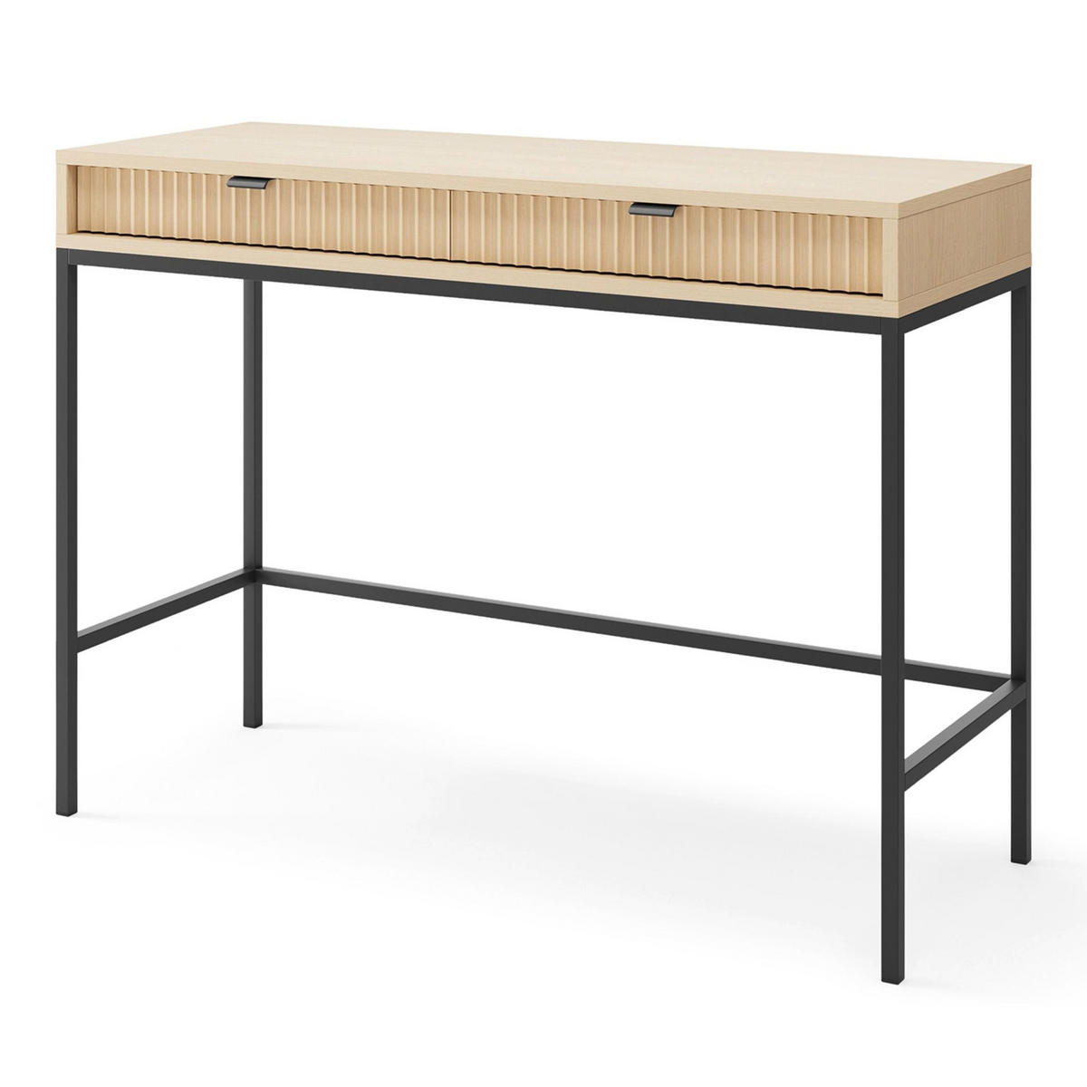 TOALETNÍ stolek Vellore Dekor dub Vicenza / Černá 104 cm - černá/béžová, kov/kompozitní dřevo (104/77/50cm) - Selsey