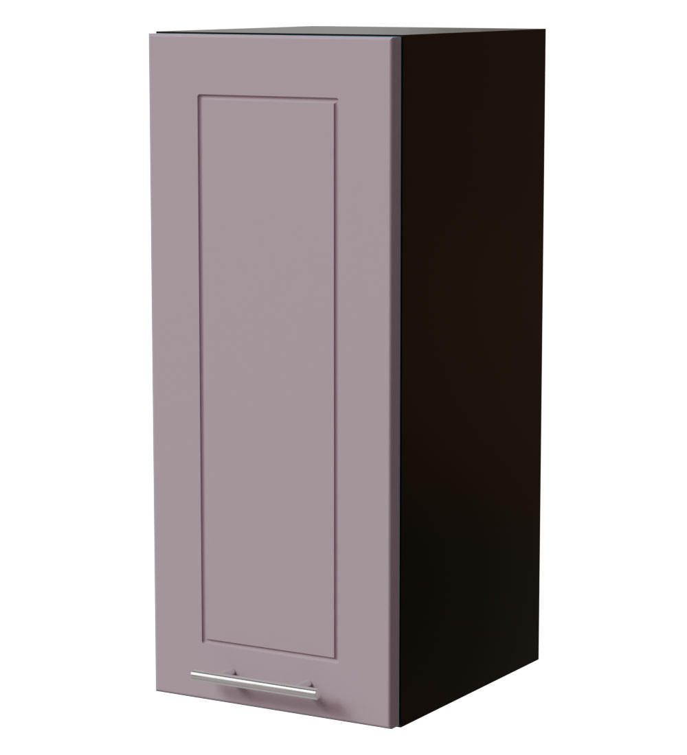 HÄNGESCHRANK Bari W2/30 RAL 4009 pastellviolett (K5) / Schwarz Matt 30 / 32,5 / 72cm - Violett/Schwarz, Holz/Holzwerkstoff (30/72/32.5cm) - Feldmann-Wohnen