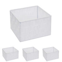 ÚLOŽNÝ KOŠ Bílý, sada 4 ks - bílá, plast (19/19cm) - MCW