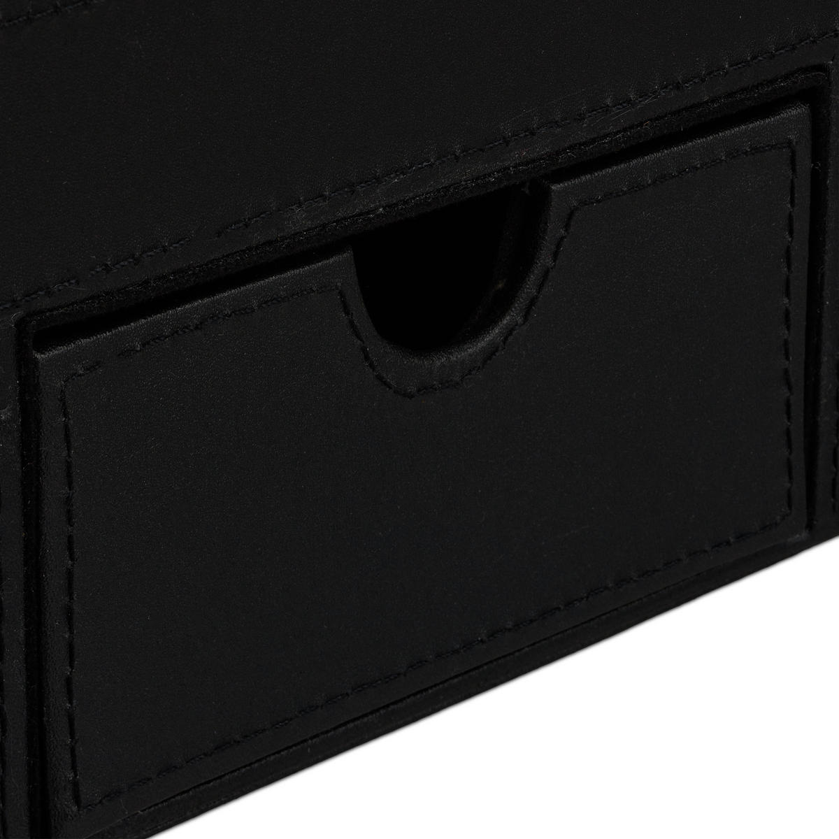 STIFTEHALTER - Schwarz, Wellpappe/Kunststoff (11.5/26/10.5cm) - Relaxdays