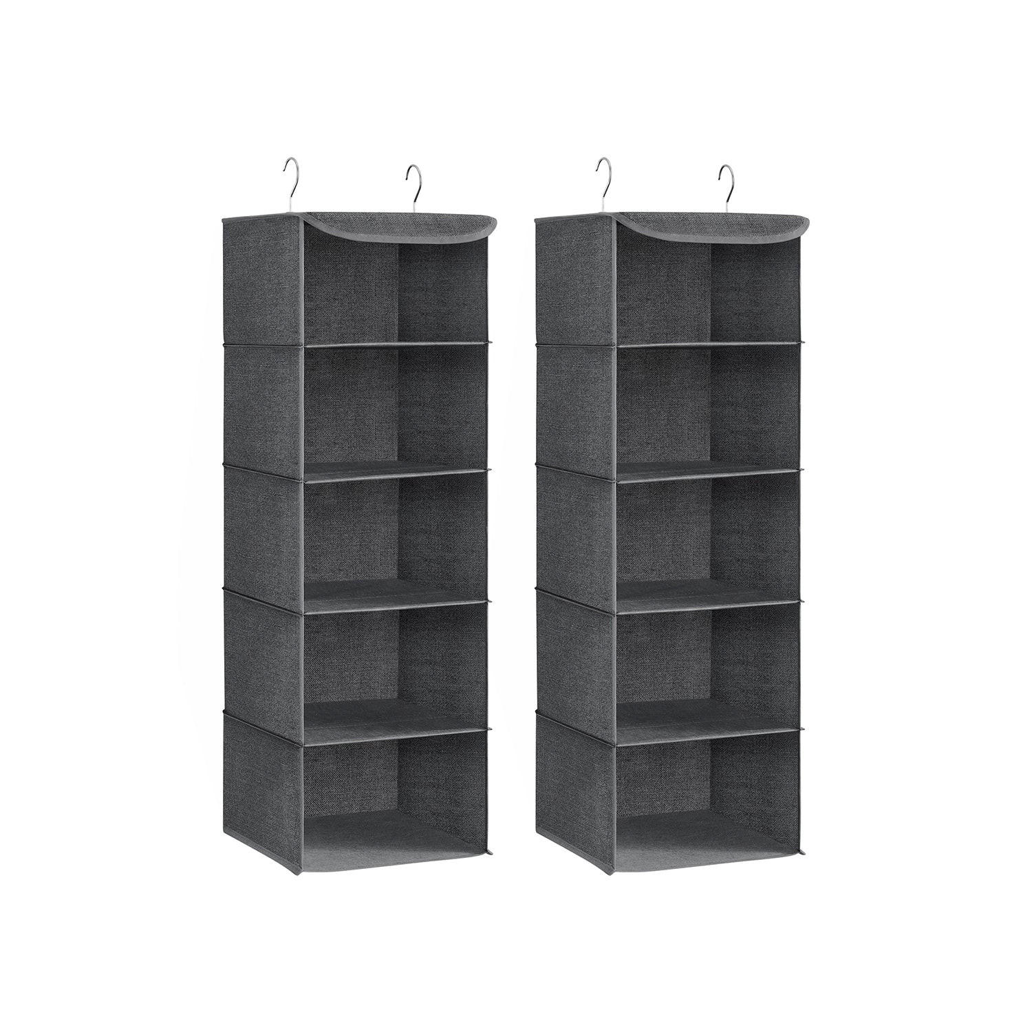 HÄNGEORGANIZER RIYADH 2ER-SET - Grau, Naturmaterialien (30/90/30cm) - Hansiro