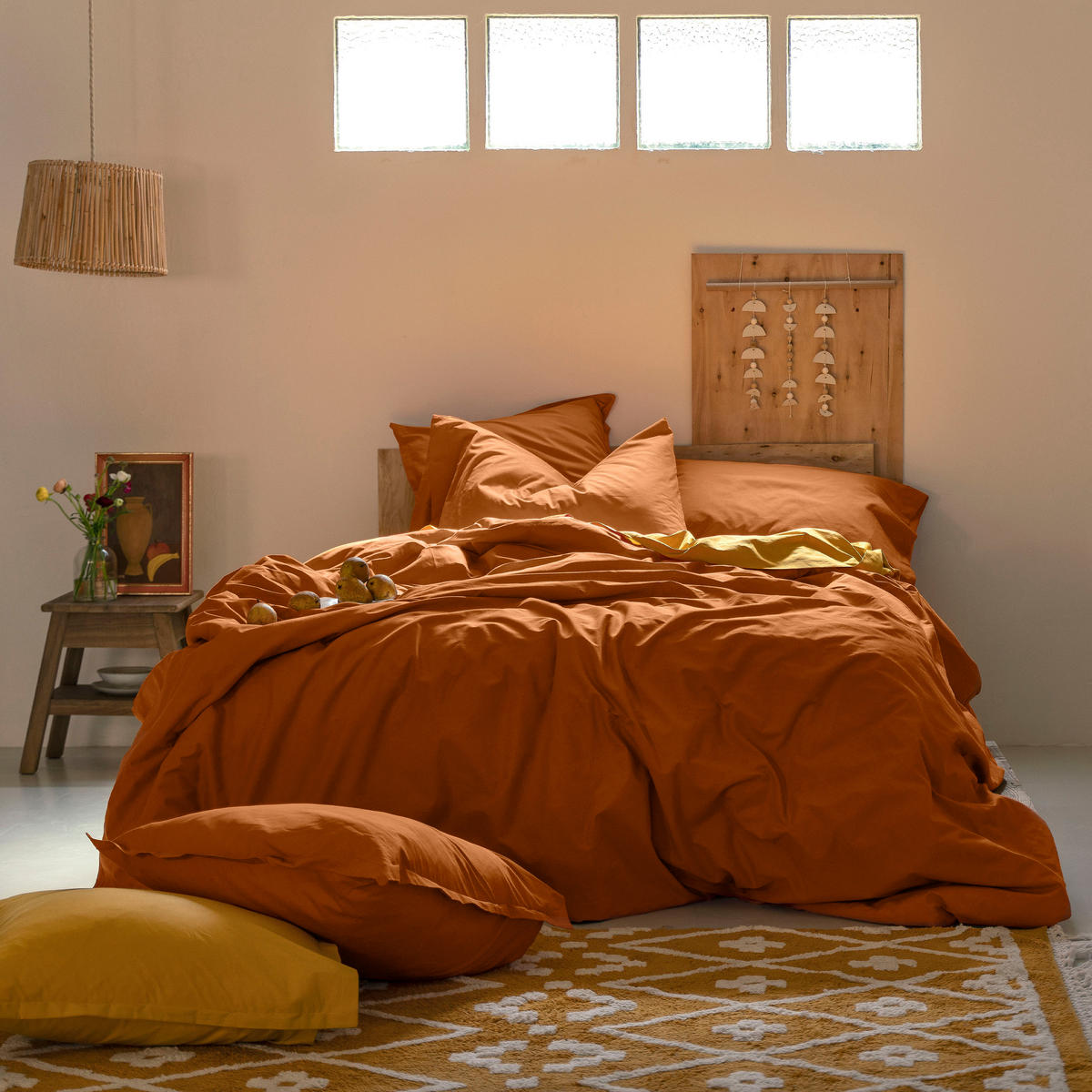 BETTBEZUG basic 220x220 cm (komfortgrösse) terrakota - Terra cotta, Textil (220/220cm) - Happy Friday