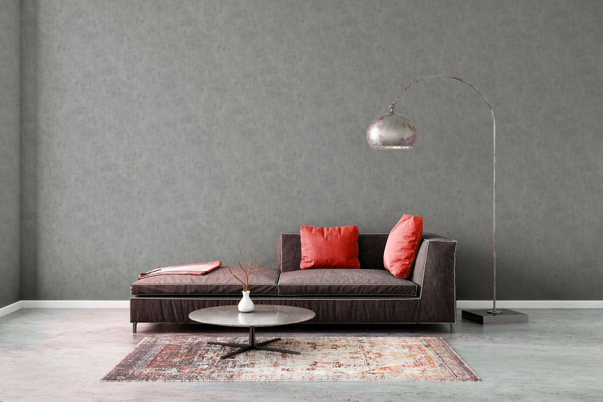 VLIESTAPETE Grau 53/1005 cm - Grau, Textil (53/1cm) - KUNSTLOFT