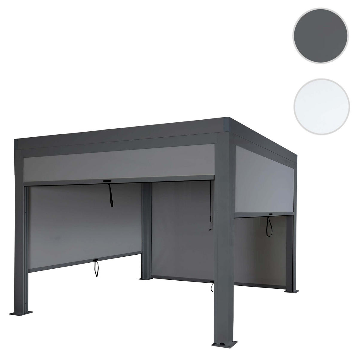 PERGOLA MIT SEITENWAND Anthrazit - Anthrazit, Metall (300/220/300cm) - MCW