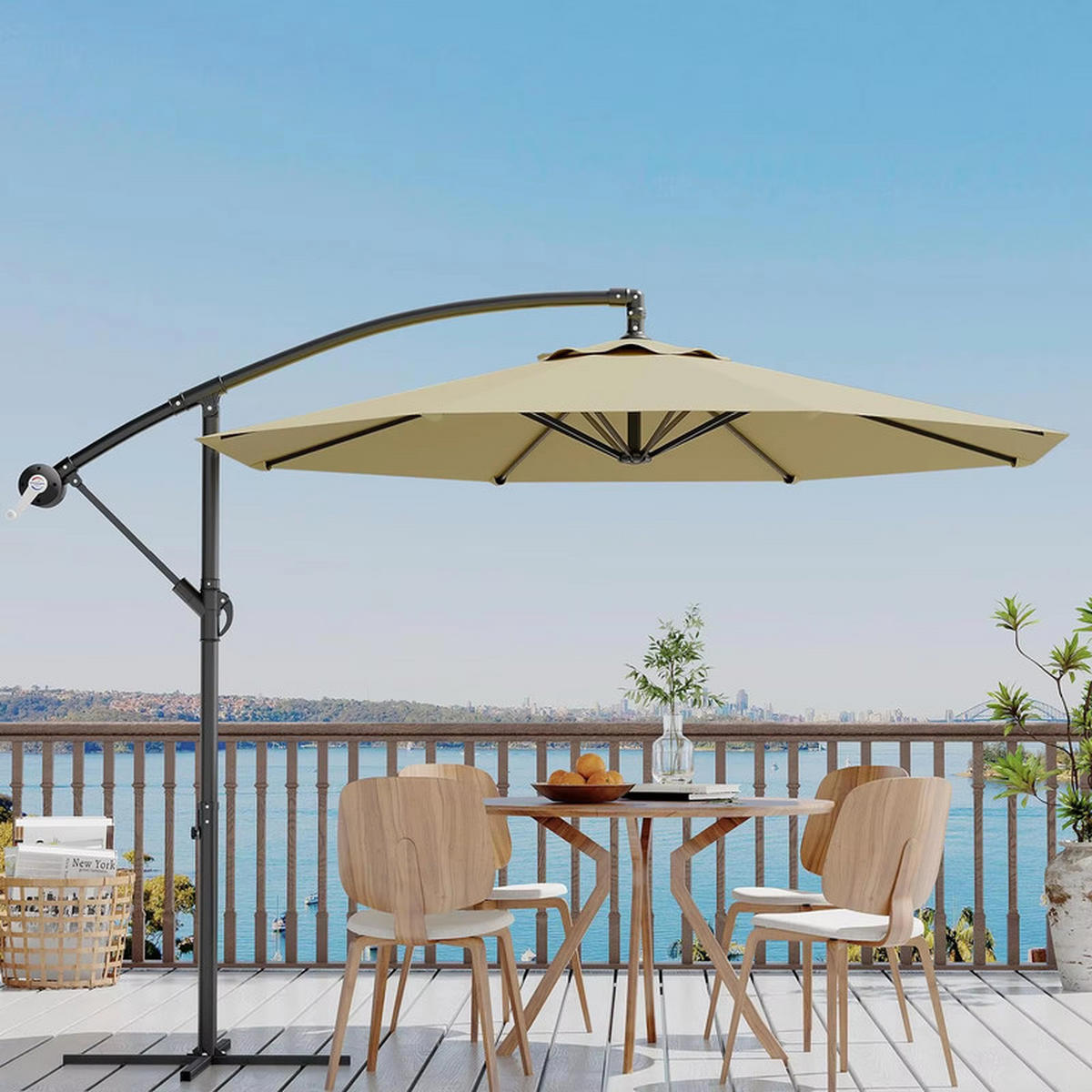 AMPELSCHIRM 300 cm beige - Beige, Metall (300/300cm) - CLTYQ