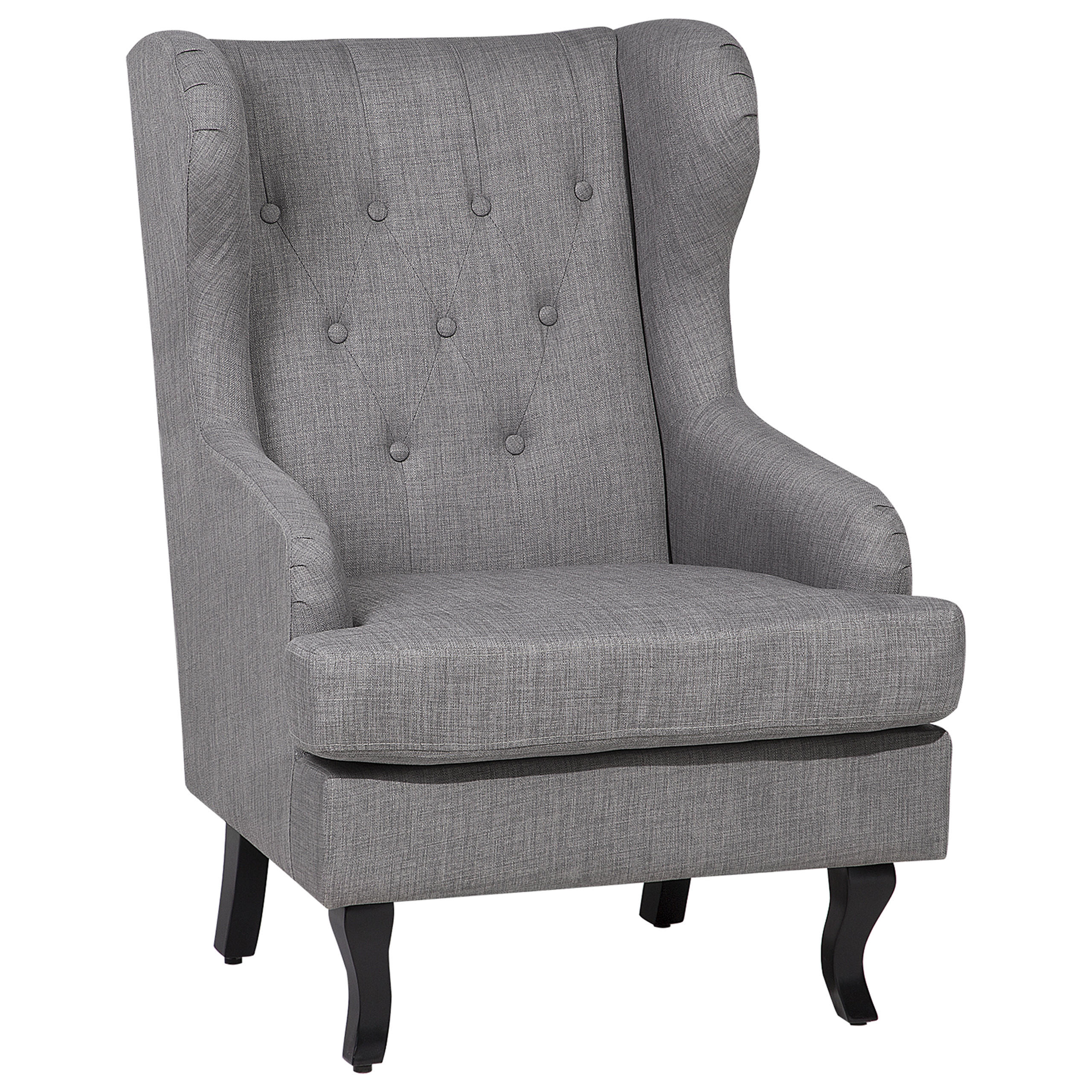 SESSEL Polsterbezug grau Alta - Schwarz/Grau, Textil (72/100/78cm) - Beliani
